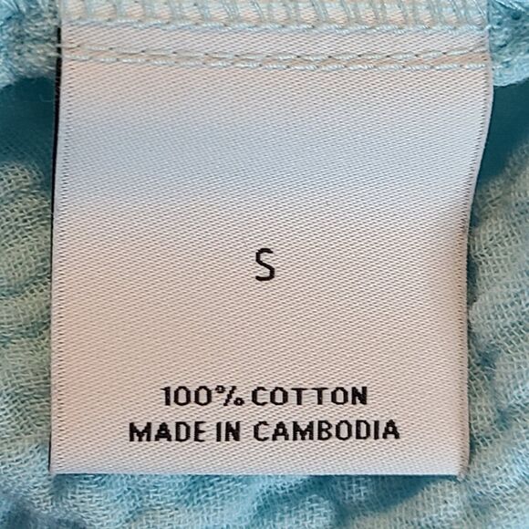 Van Winkle & CO Womens S Baby Blue Gauze Pull On Shorts Pockets Beachy Vacation - Picture 9 of 14